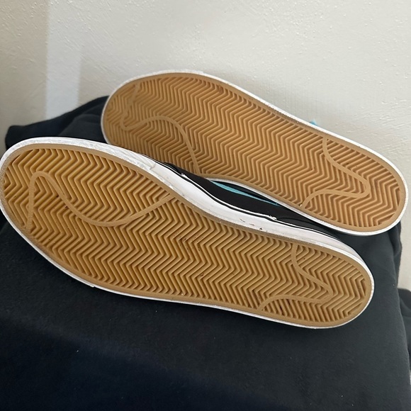 Nike Zoom Stefan Janoski PR Leather and Canvas Black with Blue - Picture 8 of 9